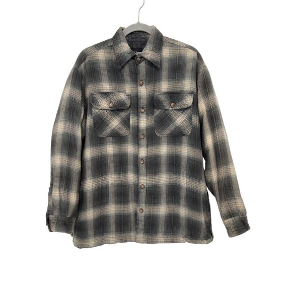 Canyon Guide Outfitters Shacket Size Large Plaid Quilted Flannel Button Shirt - Picture 1 of 6